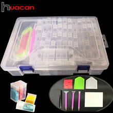 Huacan 5D Diamond Painting Storage Box Tool Diamond Embroidery Accessories Pen Mosaic Plastic Box 2024 - buy cheap