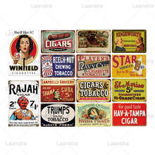 Metal Tin Sign Retro Cigarette Tobacco Lighter Brand Sign Vintage Poster Wall Art Decor For Cafe Bar Pub Club Street Iron Plaque 2024 - buy cheap