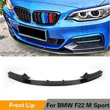 Front Bumper Lip Spoiler Splitters for BMW 2 Series 220i 230i 235i 228i F22 M Sport 2Door 2014 - 2017 Carbon Fiber / FRP Black 2024 - buy cheap