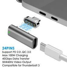 Adaptador magnético de carga USB tipo C, 24 Pines, 100W, 20V/5A, con Cable para Macbook Pro, 20 pines 2024 - compra barato