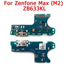 Porta de carregamento usb original, para asus zenfone max m2 zb633kl, placa de carga pcb, conector de placa, peças de reposição flexíveis 2024 - compre barato