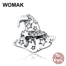 925 sterling silver original Halloween Witch Hat beads charm fit 3MM bracelet DIY woman pendant jewelry silver accessories DIY 2024 - buy cheap