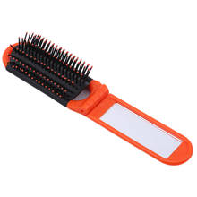 1PC Professional Travel Hair Comb Portable Folding Hair Brush With Mirror Compact Pocket Size Purse Travel Comb 2024 - buy cheap