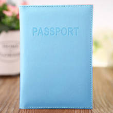 Porta-passaporte em couro de imitação, porta-cartões para homens e mulheres, organizador de mesa em 6 cores 2024 - compre barato