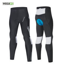 Wosawe-calças masculinas para ciclismo, com almofada gel 3d, roupa justa, respirável, mtb, bicicleta, calças 2024 - compre barato