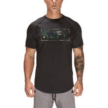 Camiseta de secado rápido para hombre, ropa deportiva de entrenamiento, sólida, para gimnasio, novedad de 2020 2024 - compra barato