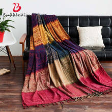 Cobertor estilo nórdico retrô com cobertor, capa de sofá em flanela, antiderrapante 2024 - compre barato