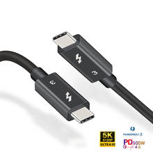 Thunderbolt 3.0 Cable 100W PD Fast Charging Cable For MacBook Air iPad Pro 2021 Dell HP Nintendo USB-C to C 40Gbps 5K@60Hz QC4.0 2024 - buy cheap