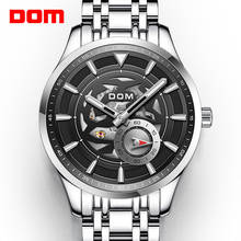 Dom novo relógio de pulso masculino, esportivo, de aço inoxidável, clássico, à prova d'água 2024 - compre barato