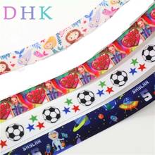 DHK 7/8 ''10yards девушка мяч с космическим принтом Grosgrain ленточный аксессуар бант для волос украшение головной убор оптовая продажа DIY OEM 22 мм B1816 2024 - купить недорого