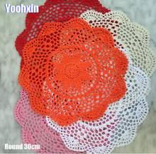 HOT Round Cotton Crochet Table Place Mat Cloth Lace Placemat Cup Mug Coffee Coaster Drink Doily Christmas Dining Tea Pad Kitchen 2024 - buy cheap