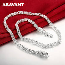 925 Sterling Silver Chain Link Necklace For Men Female Fashion Jewelry Accessories 2024 - buy cheap