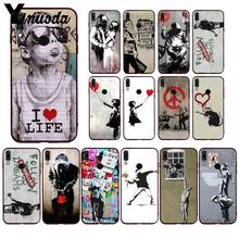 Yinuoda-funda de teléfono con Graffiti Banksy, arte callejero, para Huawei P40, P30, P20Pro, P20Lite, P30Lite, Psmart P10, 9lite 2024 - compra barato