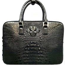 Fanzunxing Мужская сумка из крокодиловой кожи, мужская сумка, кожаная деловая сумка для мужчин, сумка на одно плечо, мужской портфель из крокодиловой кожи 2024 - купить недорого