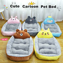 Cute Cartoon Pet Sofa Dog Bed Puppy Bench Cat Nest House Small Large Dog Cushion Mat For Chihuahua Teddy Bulldog Pet Accessories 2024 - buy cheap