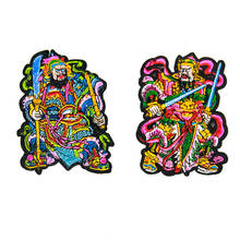 New Arrival Chinese Style General Embroidery Patches Iron on Colors Character Image Appliques 3D Diy Clothes Decor 2024 - buy cheap