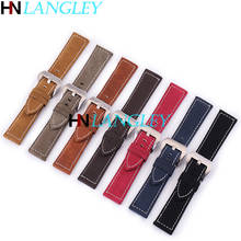 High Grade Genuine Leather Replacement Watch Band General Use Watch Straps 18 20 22 24 mm Width  Watch Band Real Men Scrub Style 2024 - buy cheap
