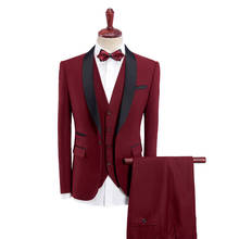 (Suit + vest + pants)  Classic Men Suits for Wedding Elegant 3 Piece Men's Formal Suits Set Gentleman Men's Dress Suits 2024 - buy cheap