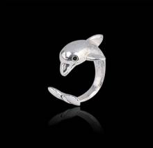 2020 модные унисекс кольца с дельфинами из нержавеющей стали Панк креативное простое кольцо серебряное кольцо с дельфинами регулируемое кольцо 2024 - купить недорого