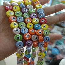 50pcs 10mm Mix Color Evil Eye Ceramic Beads DIY Round Loose Spacer Ceramics Bead For Jewelry Making Bracelet Necklace 2024 - buy cheap