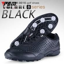 Pgm мужские Аутентичные ботинки для гольфа водонепроницаемые мягкие кожаные тренировочные кроссовки противоскользящие дышащие спортивные атлетические кроссовки AA10101 2022 - купить недорого