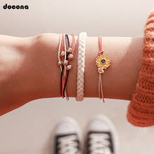docona Bohemia Beads Daisy Sunflower Bracelets for Women Colorful Weaving Rope Chain Bracelet Set Fashion Jewelry Pulseras 8341 2024 - buy cheap