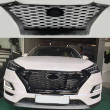 Parrilla delantera de carreras para Hyundai Tucson, parrillas aptas para FUSION MONDEO, color negro y plateado, años 2019 a 2020 2024 - compra barato