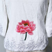 MAXSIN FUN 1 Pcs High Quality Embroidered Color Lotus Sticker Flower Patches Sew On Clothes Applique DIY Decorative Accessories 2024 - buy cheap