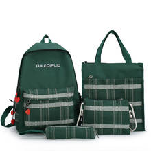 4Pcs/set Women School Backpacks Nylon Schoolbag For Teenagers Girls kids school bags Student Book Bag mochila escolar sac a dos 2024 - buy cheap