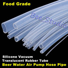 Tubo de manguera de silicona de grado alimenticio, transparente, Flexible, suave, translúcido, 1mm-19mm, 1/2/3/4/5/6/7/8/9/10/12/25mm 2024 - compra barato