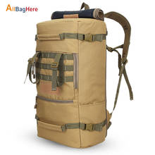 50 л мужской военный тактический рюкзак, водонепроницаемый армейский рюкзак, Туристическая Сумка для активного отдыха, походов, охоты, кемпинга 2024 - купить недорого