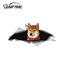 Jump Time 13cm x 5.8cm Dog Shiba Inu Dog Pet Decal  Graphic Vinyl Decal Car Window Laptop Bumper Animal Car Stickers 2024 - buy cheap