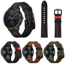 JKER 20mm Couro Genuíno Strap banda para Vivoactive 3 Garmin Forerunner 645 245 245M Vivomove HR Esporte Inteligente cinta Faixa de relógio 2024 - compre barato