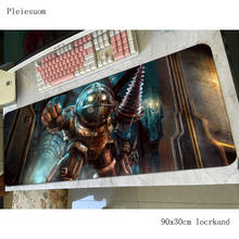 Bioshock mouse pad 90x30cm, mousepad para jogos, anime, domésticos, escritório, mesa de notas, padmouse profissional, jogos, pc gamer 2024 - compre barato