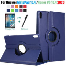 Вращающийся на 360 градусов чехол для Huawei MatePad Mate Pad 10,4 BAH3-W09 BAH3-AL00 чехол для планшета из искусственной кожи для Huawei Honor V6 2024 - купить недорого