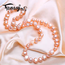 FENASY-collares de perlas barrocas naturales de agua dulce para mujer, joyería de perlas de 8-9mm, joyería de compromiso de boda 2024 - compra barato