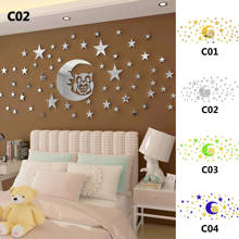 Kinds The Moon Stars & Owl 3D Acrylic Wall Sticker Vinyl Decal Home Decor-3 Size 2024 - buy cheap