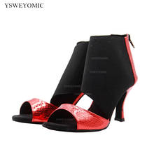 Zapatos de baile latino para mujer, calzado de cuero con suela suave, zapatos de baile latino, tacones personalizados de 5CM-10CM 2024 - compra barato