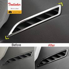 Tonlinker Interior Small Outlet Cover Stickers for Volkswagen Jetta MK7 2019-20 Car Styling 1 PCS Stainless steel Cover Stickers 2024 - buy cheap