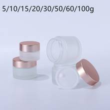 5pcs 5/10/15/20/30//50/100g Frosted Glass Jars Refillable Bottles Cosmetic Jars Makeup Container Bottle Cream Series Container 2024 - buy cheap