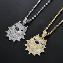 Hip Hop AAA CZirconia Paved Bling Iced Out American Bully Pitbull Dog Pendants Necklace for Men Rapper Jewelry Gold Silver Color 2024 - buy cheap