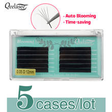 Qeelasee 5 Trays Easy Fanning Eyelashes Blooming Auto Flowering Lashes  Faux Mink Volume Eyelash Extensions Cils Self-fanning 2024 - buy cheap