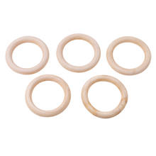 5pcs 70mm Wooden Baby Teething Infant Circles Rings Rattles Kids Toys DIY Accessories 3-12 Month Infants Tooth Care Products 2024 - buy cheap