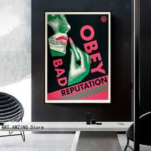 Bad Reputation Women Lipstick Street Art Canvas Print Painting Living Room Obey Morden Wall Picture Home Decoration Poster 2024 - buy cheap