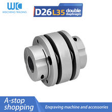 1pc D26 L35 flange type double diaphragm coupling high torque servo stepping motor motor screw step elastic coupling 2024 - buy cheap