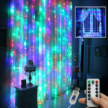 3M*3M 300LED USB powered LED Curtain Fairy String Light Cooper wire Remote Controlled Wedding Party Home Garden decor-3 Colors 2024 - buy cheap