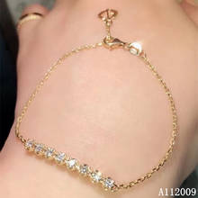 Изящные Ювелирные изделия KJJEAXCMY из стерлингового серебра 925 пробы, инкрустированный бриллиантами Mosang, женский ручной браслет, модная Поддержка обнаружения 2024 - купить недорого