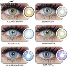 1 пара линз для глаз, исландские цветные контактные линзы 14,2 мм для глаз, косметические контактные линзы для глаз, цветные косметические линзы для глаз 2024 - купить недорого