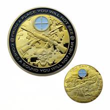 Exército de sniper armado americano morrer cansado eua banhado a ouro desafio militar moeda comemorativa 2024 - compre barato