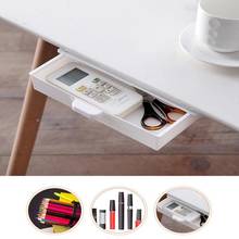 Hidden Under Table Drawer Storage Box Self-Adhesive Plastic Pencil Stationery Case Bedroom Office Desktop Sundries Organizer 2024 - buy cheap